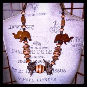 Vintage wooden statement jewelry